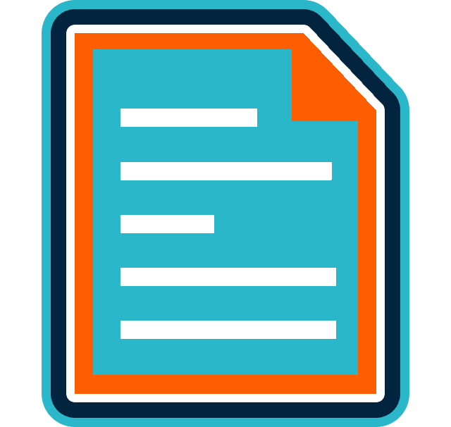 A ShingleTherapy Colored Icon of a Document Representing ShingleTherapy's Custom Plan.
